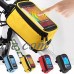 Carole4 Bike Phone Bag  Waterproof Bicycle Frame Front Tube Beam Bag Transparent PVC Cycling Pannier Pouch Basket for 5.5 or below 5.5 inch Mobile Phone Screen Touch Holder - B07DLYFBSJ